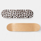 Skateboard Brown noir et Empreinte de léopard blanc (Horz)