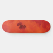 Skateboard Brûlé Orange Persimmon Feuilles Abtract Automne (Horz)