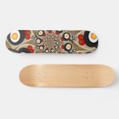 Skateboard Brunch Fractal Art Drôle Nourriture, Tomates, Oeuf (Horz)