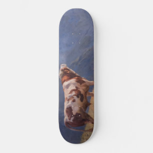 Skateboard Bull dans les Alpes (par Eugène Burnand)