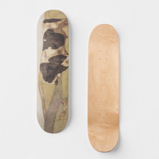 Skateboard Bull dans un paysage rural (par Ferdinand Hodler) (Recto)
