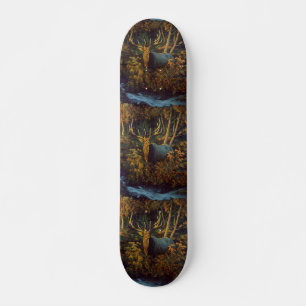 Skateboard Bull Elk dans la forêt d'automne