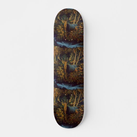 Skateboard Bull Elk dans la forêt d'automne (Devant)