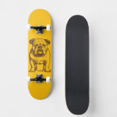 Skateboard Bulldog Retro  (Recto)