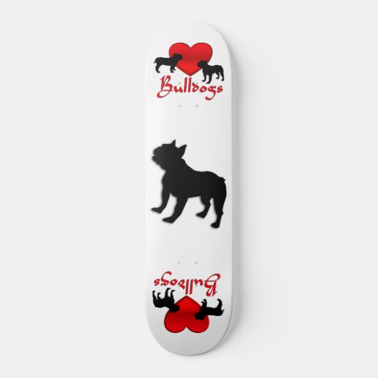 Skateboard Bulldogs de coeur (Recto)