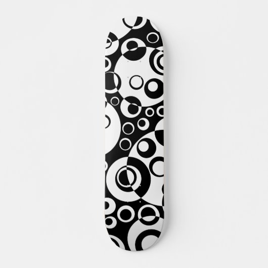 Skateboard Bulles Abstraites 02 - B/W (Devant)