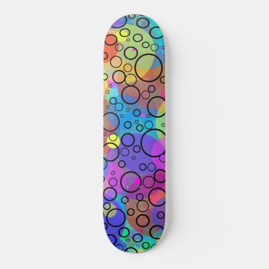 Skateboard Bulles arc-en-ciel (Recto)