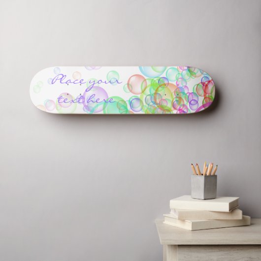 Skateboard Bulles de savon (Art mural (Horz))