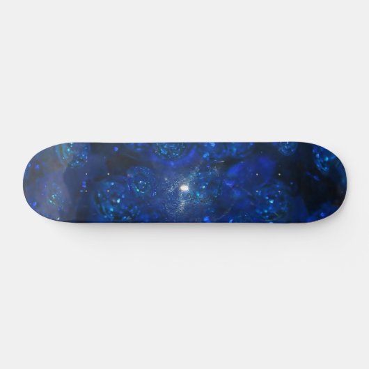 Skateboard Bulles en verre bleu tombé (Horz)