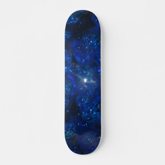 Skateboard Bulles en verre bleu tombé (Devant)
