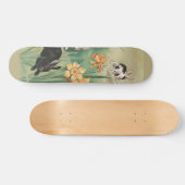 Skateboard Bunnies mignons aux fleurs de jonquille Antique Pâ (Horz)