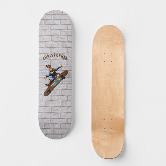 Skateboard Bunny Lapin Brick Nom du mur (Recto)