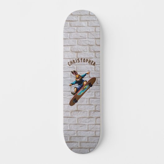 Skateboard Bunny Lapin Brick Nom du mur (Recto)