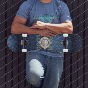 Skateboard Bureau de la Parties scintillant bleue marine prof