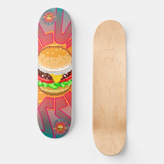 Skateboard Burger de taille de luxe (Recto)