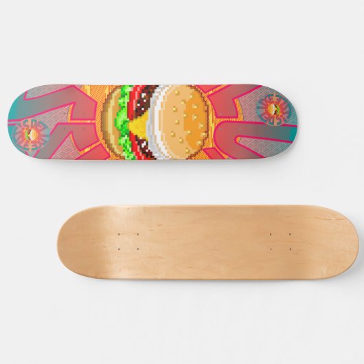 Skateboard Burger de taille de luxe (Horz)