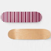 Skateboard Burgundy White Stripes Seamless Pattern (Horz)