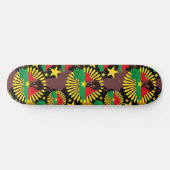 Skateboard Burkina Faso Carte, drapeau et première révolution (Horz)