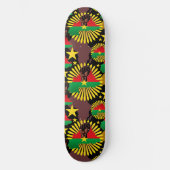 Skateboard Burkina Faso Carte, drapeau et première révolution (Recto)