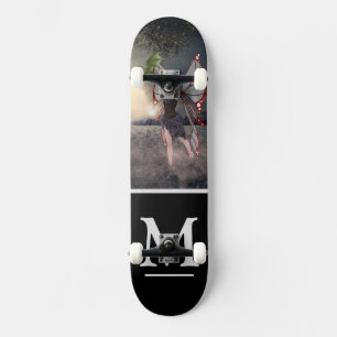 Skateboard Butterfly Fairy and Dragon