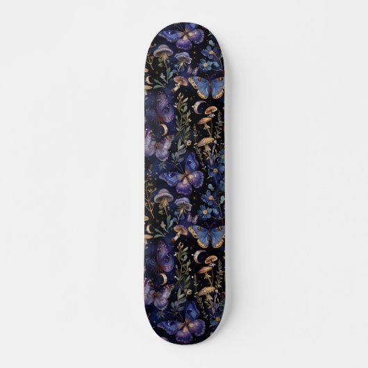 Skateboard Butterfly Floral Celestial Mystical Dark Pattern (Devant)