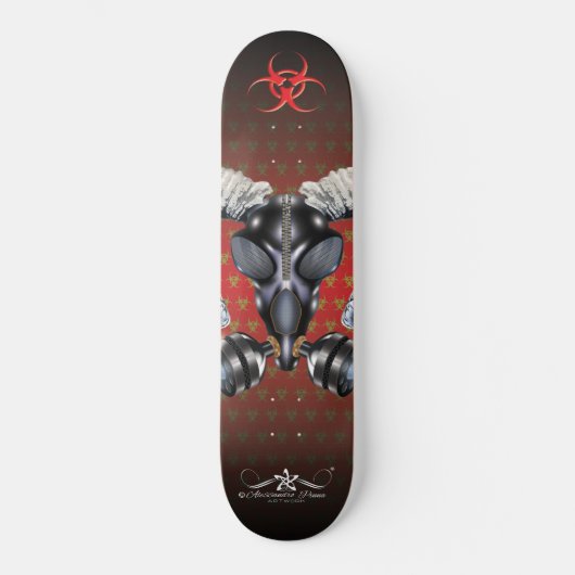 SKATEBOARD BW ! AVERTISSEMENT BIOHAZARD ! CRÂNE (Recto)