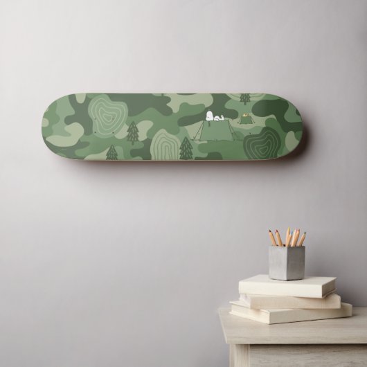 Skateboard cacahuètes | Camouflage Snoopy & Woodstock (Art mural (Horz))