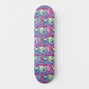 Skateboard cacahuètes   Snoopy Purple Surf Motif