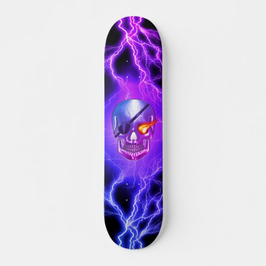 Skateboard Cache-œil de pirate crâne (Devant)