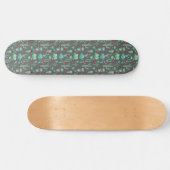 Skateboard cactus and ladybutern pattern - black background (Horz)