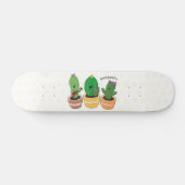 Skateboard Cactus trio chantante mignonne dessin animé (Horz)