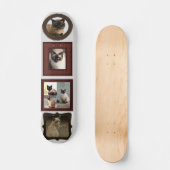 Skateboard Cadeau photo de la famille des chats de Siamese (Recto)