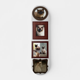 Skateboard Cadeau photo de la famille des chats de Siamese