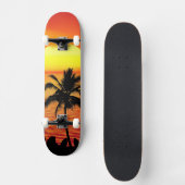 Skateboard Cadre Sun Red Tropics Palm Beach (Recto)