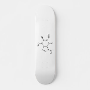 Skateboard Caféine Molécule Chimie Café Atomes