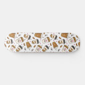 Skateboard Cafés, Fèves de café, Amateur de café, Coeurs (Horz)