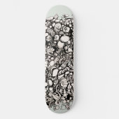 Skateboard Caillou de plage dessin noir et blanc (Recto)