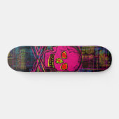 Skateboard Calavera mexicaine, crâne rouge et noir (Horz)