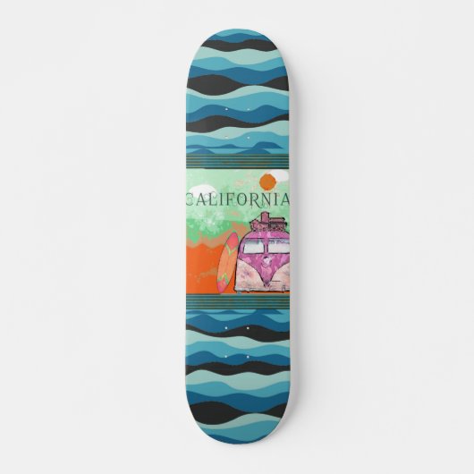 Skateboard California Travel Poster Skate (Devant)