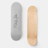 Skateboard Calligraphie attrayante Minimaliste moderne (Recto)