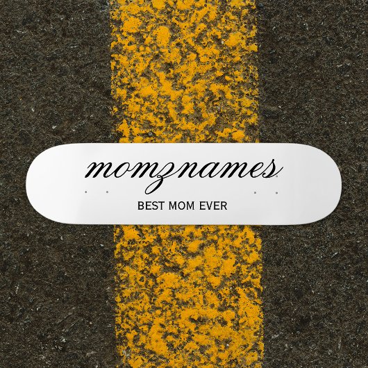 Skateboard Calligraphie de nom personnalisée Meilleure Maman