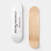 Skateboard Calligraphie de nom personnalisée Meilleure Maman (Recto)