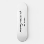 Skateboard Calligraphie de nom personnalisée Meilleure Maman (Recto)