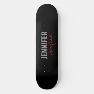 Skateboard Calligraphie Elegant Plain Ajouter son propre nom