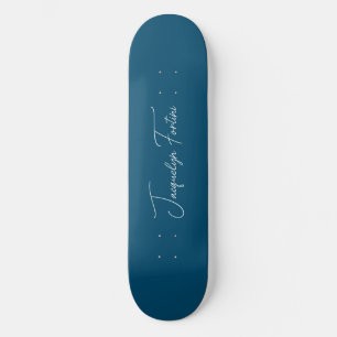 Skateboard Calligraphie minimaliste élégante de la plaine ble
