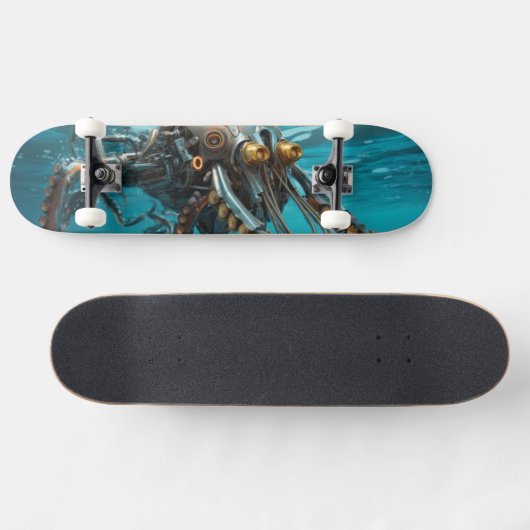 Skateboard Calmar à armure de steampunk (Horz)