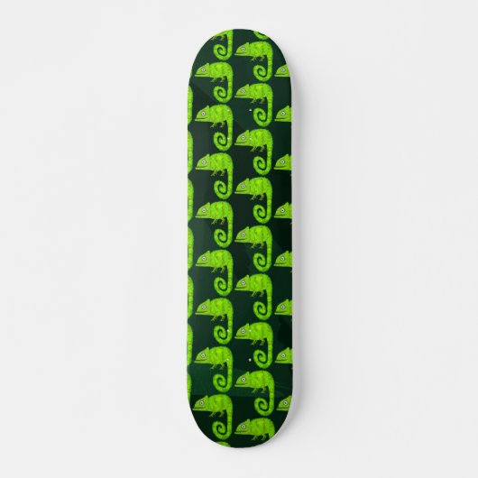 Skateboard Caméléon vert mignon (Devant)