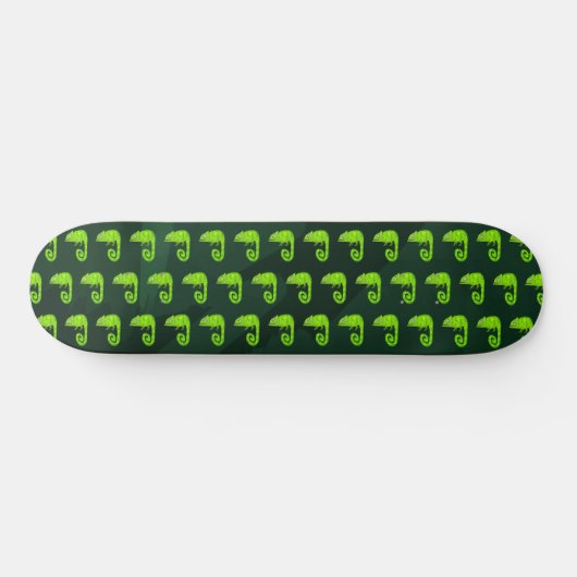 Skateboard Caméléon vert mignon (Horz)