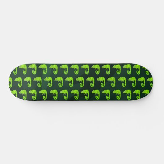 Skateboard Caméléon vert mignon (Horz)