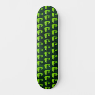 Skateboard Caméléon vert mignon